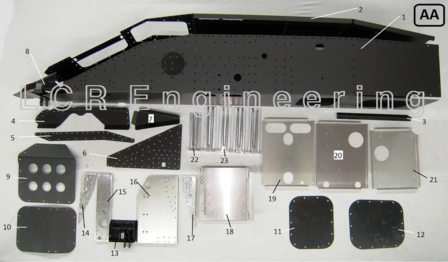 LCR Engine cradle chassis part (AA23)