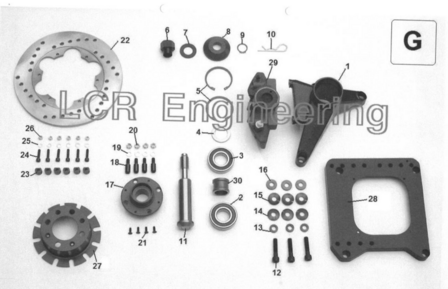 LCR wheel axle spacer (G30)