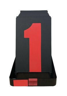 Pit Board numbers set (black/fluor red)