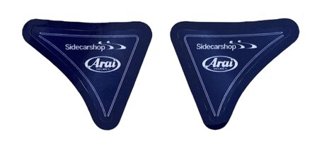 Sidecarshop Arai visor sticker (blue)