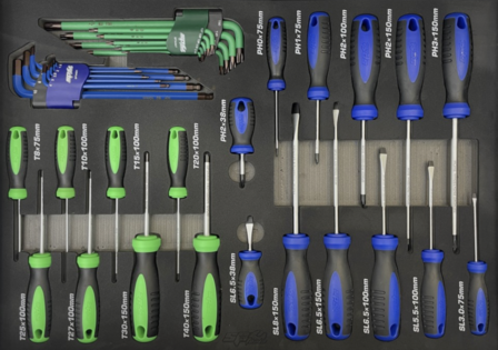 SP Tools Screwdriver set - slotted, phillips &amp; Torx (38 pieces)