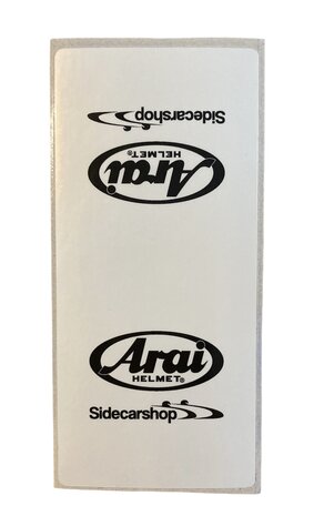 Sidecarshop Arai tear off sticker white (10 pieces)