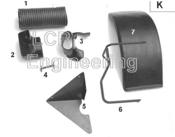 Sidecarshop mudguard front wheel carbon visual LCR (K7)