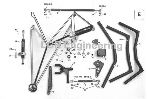 LCR F1 handlebars (E8)